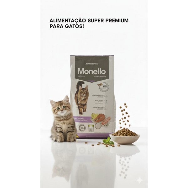 Monello Special Premium Sterilized Cat Food – Turkey & Salmon, 1kg | Weight Control, Urinary Health & Hairball Support, No Artificial Colors or Flavors Monello Special Premium Sterilized Cat Food – Turkey & Salmon, 1kg | Weight Control, Urinary Health & Hairball Support, No Artificial Colors or Flavors