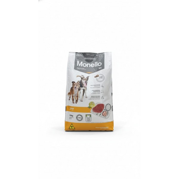 Monello Special Premium Adult Dog Go Dry Food – Beef Flavor, 15kg | Complete Nutrition for Adult Dogs of All Breeds, High Digestibility, Healthy Skin & Coat