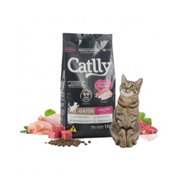Catlly Premium Especial Adult Cat Food – Meat & Vegetables Flavor, Complete Dry Food for Adult Cats (1+ Years), 1 kg