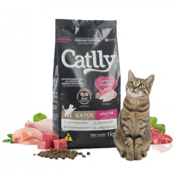 Catlly Premium Especial Adult Cat Food – Meat & Vegetables Flavor, Complete Dry Food for Adult Cats (1+ Years), 1 kg