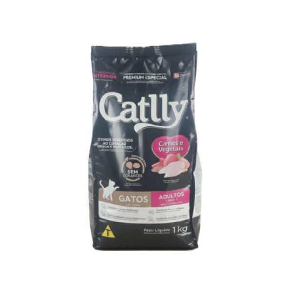 Catlly Premium Especial Adult Cat Food – Meat & Vegetables Flavor, Complete Dry Food for Adult Cats (1+ Years), 1 kg
