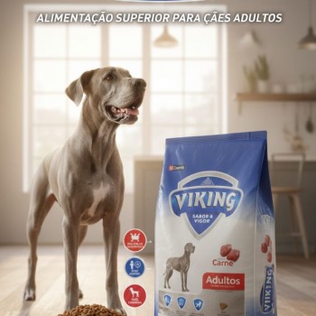 Viking Adult Dog Food – 25 kg – Complete & Balanced Nutrition for Adult Dogs, Flavor & Vigor Supports Healthy Skin & Coat, Provides Energy, and Reduces Stool Odor with Yucca Extract
