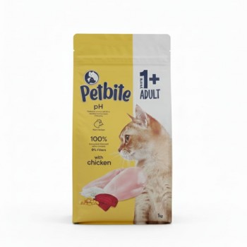 Petbite Adult Cat Food with Chicken – 1kg | High Protein (30%) | 100% Complete & Balanced Nutrition | pH Balanced for Urinary Health | No Fillers | For Cats 1+ Years