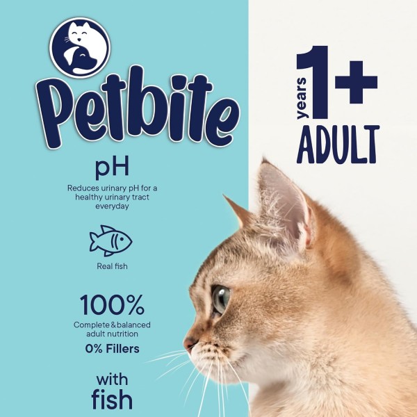 Petbite pH Kitten Food (1–12 Months) – Real Fish Recipe | pH Balanced for Urinary Health | High Protein, Complete & Balanced Nutrition | 1kg Bag