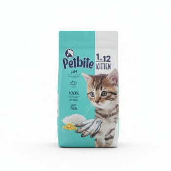Petbite pH Kitten Food (1–12 Months) – Real Fish Recipe | pH Balanced for Urinary Health | High Protein, Complete & Balanced Nutrition | 1kg Bag