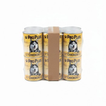 Pro Plus Premium Quality Dog Food – Chicken Chunks in Gravy, Complete Adult Nutrition, 400 g × 12 Cans