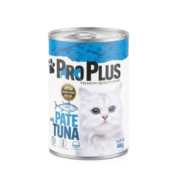 ProPlus Premium Adult Cat Food – Tuna Pâté, Grain-Free, Protein-Rich Wet Food for Adult Cats, 400g Can × 12 Cans