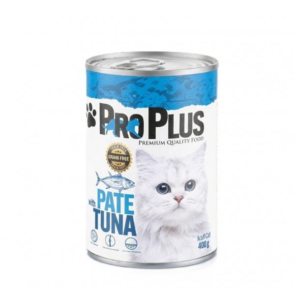 ProPlus Premium Adult Cat Food – Tuna Pâté, Grain-Free, Protein-Rich Wet Food for Adult Cats, 400g Can × 12 Cans