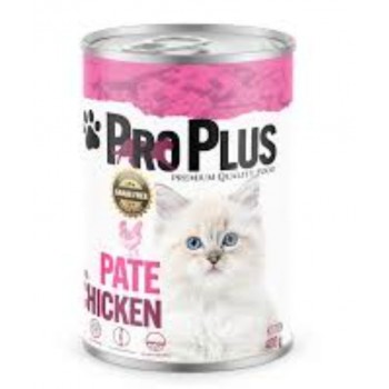 Pro Plus Premium Grain-Free Chicken Pâté Wet Cat Food for Kittens – 12 Cans × 400g  PRO PLUS – PREMIUM QUALITY FOOD