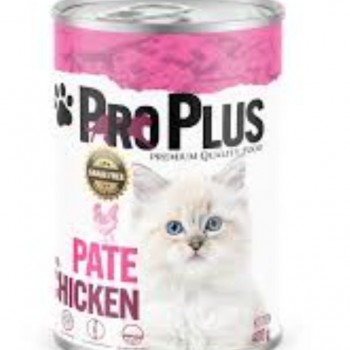Pro Plus Premium Grain-Free Chicken Pâté Wet Cat Food for Kittens – 12 Cans × 400g  PRO PLUS – PREMIUM QUALITY FOOD