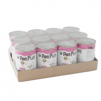 Pro Plus Premium Grain-Free Chicken Pâté Wet Cat Food for Kittens – 12 Cans × 400g  PRO PLUS – PREMIUM QUALITY FOOD
