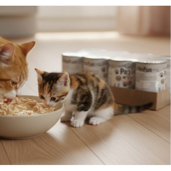 Pro Plus Kitten Premium Grain-Free Chicken Paté Wet Cat Food – 12 Cans × 400g