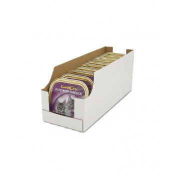 Canifors Pate with Chicken – Complete Wet Cat Food for Adult Cats – 100 g × 16 Trays (1 Box)