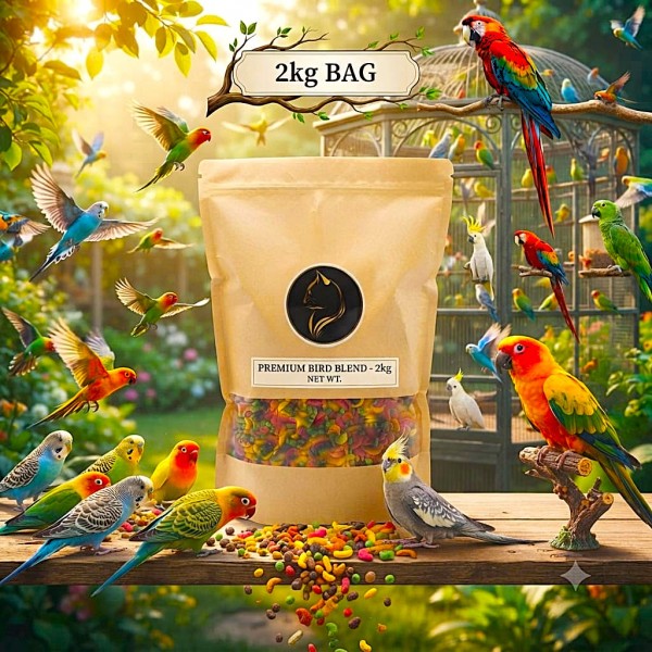 ZuPreem FruitBlend Bird Food Pellets 2 kg Bag – Complete Balanced Daily Nutrition with Fruit Flavors for Parrots, Conures, Cockatiels, African Grey, Amazon Parrots, Macaws and Lovebirds
