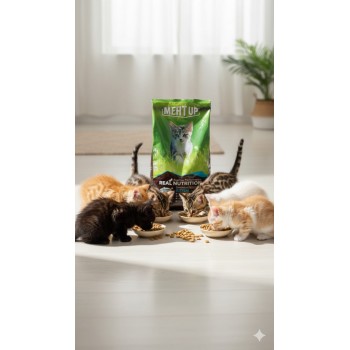 Meat Up Kitten Dry Cat Food (1–12 Months), Ocean Fish Flavor, Complete & Balanced Nutrition, Supports Healthy Digestion & Growth, 1.2kg