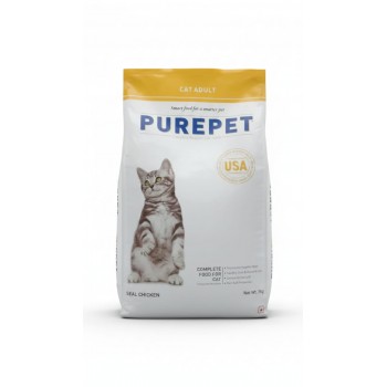 Purepet Adult Dry Cat Food – Real Chicken, Complete & Balanced Nutrition for Adult Cats – 7kg Bag