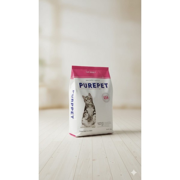 Purepet Adult Dry Cat Food, Tuna & Salmon, 3 Kg – Complete & Balanced Nutrition for Adult Cats, Supports Healthy Heart, Urinary Health, Skin & Coat Purepet Adult Dry Cat Food, Tuna & Salmon, 3 Kg – Complete & Balanced Nutrition for Adult Cats, Supports Healthy Heart, Urinary Health, Skin & Coat