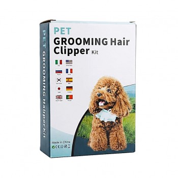 Professional Pet Grooming Hair Clipper Kit for Dogs & Cats – Cordless Digital Trimmer with 4 Guide Combs, Scissors, Nail Clipper & Complete Grooming Set for Home Use