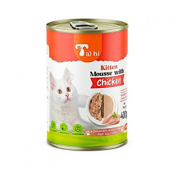 Taihi Kitten Mousse with Chicken Wet Cat Food – 400g x 12 Cans | Smooth Chicken Mousse for Kittens and Adult Cats, Moisture-Rich Recipe