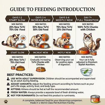Ta'hi Chunks with Chicken Wet Cat Food 400g Can – Moist Chicken Flavour Cat Food with Soft Chunks in Gravy, Canned Wet Food for Cats