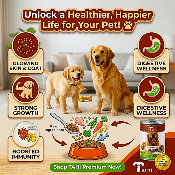 TAHI Premium Wet Dog Food Chunks with Beef in Gravy, 400g Cans, Pack of 12 | Tender Meat Chunks for Dogs | High-Protein Wet Food with Essential Vitamins & Minerals | Complete Daily Nutrition for Dogs TAHI Premium Wet Dog Food Chunks with Beef in Gravy, 400g Cans, Pack of 12 | Tender Meat Chunks for Dogs | High-Protein Wet Food with Essential Vitamins & Minerals | Complete Daily Nutrition for Dogs