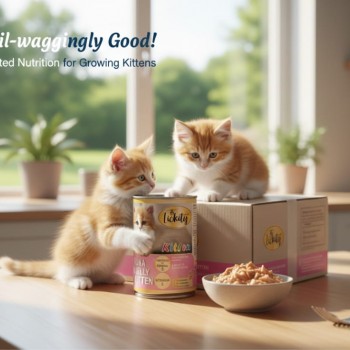 Lickity Kitten Tuna in Jelly Wet Cat Food, Taurine & Omega 3, Vitamin E, Natural Recipe, 400g x 24 Cans