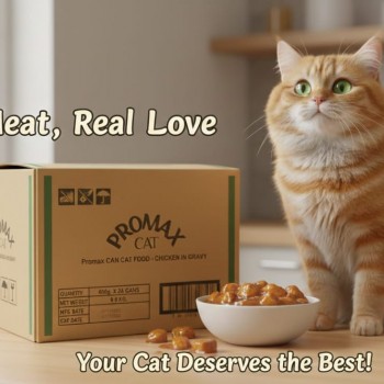 Promax Cat Premium Real Meat Chicken in Gravy – Grain-Free Wet Cat Food, 24 x 400g Cans | Adult Cats