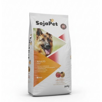 SojaPet Adult Dog Food 20kg Complete Nutrition | Dry Dog Food for Adult Dogs All Breeds | Meat & Whole Grain Formula | Immune Support with Vitamin E & Selenium | Healthy Skin & Coat