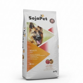 SojaPet Adult Dog Food 20kg Complete Nutrition | Dry Dog Food for Adult Dogs All Breeds | Meat & Whole Grain Formula | Immune Support with Vitamin E & Selenium | Healthy Skin & Coat
