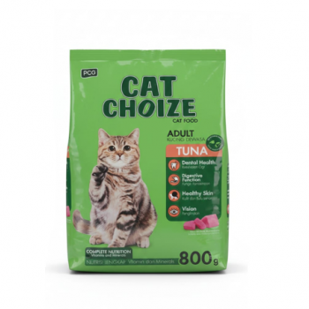 CAT CHOIZE Adult Cat Food Tuna Flavor 800g – Complete & Balanced Dry Food for Adult Cats, With Vitamins & Minerals, Supports Dental Health, Digestion, Healthy Skin & Vision