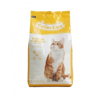 Cuties Catz Chicken Flavour Dry Cat Food – 8kg | High-Protein, Balanced Nutrition for Adult Cats, Supports Oral Health, Vision, Immune System & Shiny Coat