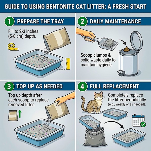 Haisenpet Lavender Scented Bentonite Cat Litter 25L (20KG) – Strong Clumping, High Absorption, Fresh Lavender Fragrance, Odor Control & Easy Scooping for Cats