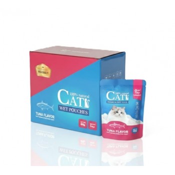 Haisenpet Premium Wet Cat Food Pouches, Tuna Flavor in Gravy, 85g x 12 Packs, 100% Natural, Grain-Free, Omega 3 & 6, Taurine & Vitamins, For All Cats