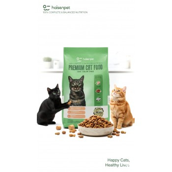 Haisenpet Premium Adult Cat Food – 7kg, 100% Complete & Balanced Nutrition, Chicken, Tuna & Turkey Flavor, High Protein, Vitamins & Minerals, EU Quality Standard, Color-Free, Natural Ingredients