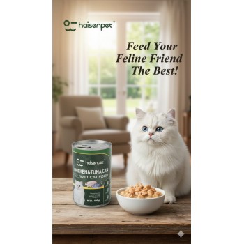 Haisenpet Chicken & Tuna Wet Cat Food – 400g | Complete & Balanced Nutrition for Cats