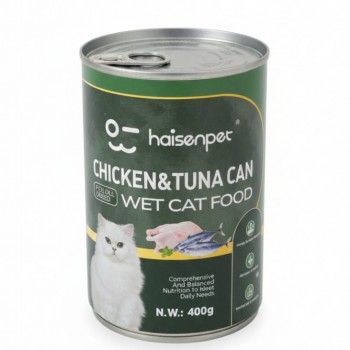 Haisenpet Chicken & Tuna Wet Cat Food – 400g | Complete & Balanced Nutrition for Cats