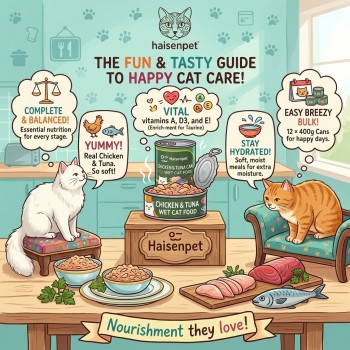 Haisenpet Chicken & Tuna Wet Cat Food – 400g | Complete & Balanced Nutrition for Cats
