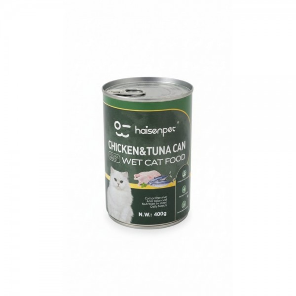 Haisenpet Chicken & Tuna Wet Cat Food – 400g × 12 Cans | Complete & Balanced Nutrition Haisenpet Chicken & Tuna Wet Cat Food – 400g × 12 Cans | Complete & Balanced Nutrition