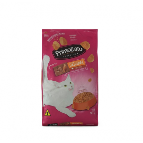 Primogato Premium Adult Cat Food – Beef & Chicken Flavor – Complete Nutrition with Taurine, Omega 6 & Vitamins – Soft & Bright Coat, Healthy Urinary Tract – 10.1 kg ( 10kg +100gram ) 