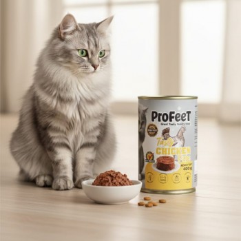 ProFeet Adult Cat Wet Food – Chicken Pâté | Complete & Balanced Nutrition | 400g Can