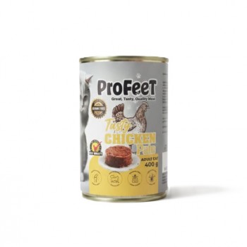 ProFeet Adult Cat Wet Food – Chicken Pâté | Complete & Balanced Nutrition | 400g Can