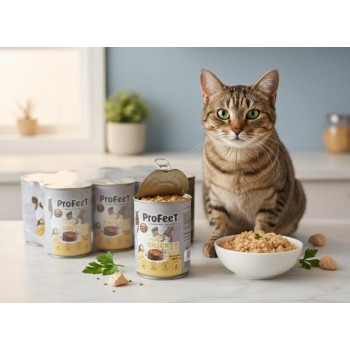 ProFeet Adult Cat Wet Food Chicken Pâté – 12-Can Value Pack (12 × 400g) | Complete & Balanced Nutrition