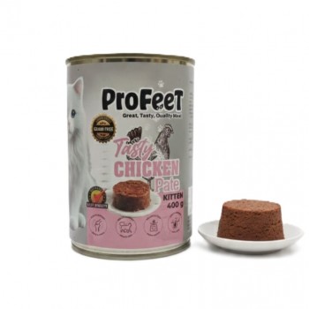 ProFeet Grain-Free Kitten Chicken Pate Wet Cat Food – 400g | Complete & Balanced Nutrition