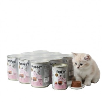 ProFeet Grain-Free Kitten Chicken Pâté Wet Cat Food – 12 Cans Pack (12 × 400g) | Complete & Balanced Nutrition