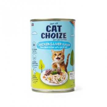 Cat Choize Adult Cat Wet Food Chicken & Liver Flavor 400g (12 Cans x 400g Box) – High Protein Complete & Balanced Nutrition with Taurine, Pork-Free, No Added Preservatives, Real Chicken Chunks in Jelly for Adult Cats
