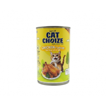 Cat Choize Adult Cat Wet Food Chicken Flavor 400g Can – 12-Pack (12 x 400g) – High-Protein Complete Nutrition for Adult Cats, Taurine-Enriched for Heart & Eye Health, Pork-Free, No Added Preservatives, Soft Pâté in Jelly