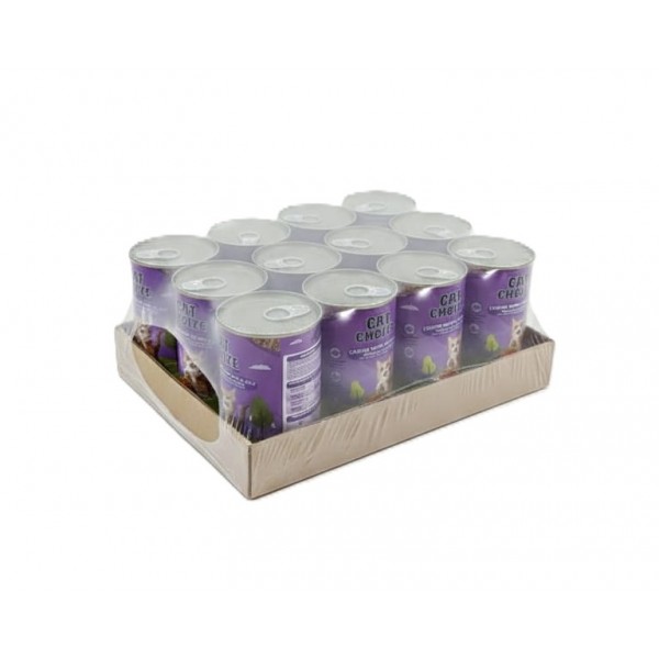 Cat Choize Adult Cat Wet Food 12 Cans x 400g – Chicken & Tuna Chunks in Jelly, High-Protein, Taurine & Vitamin E Enriched, No Preservatives, No Pork, Complete Balanced Nutrition for Cats Over 1 Year