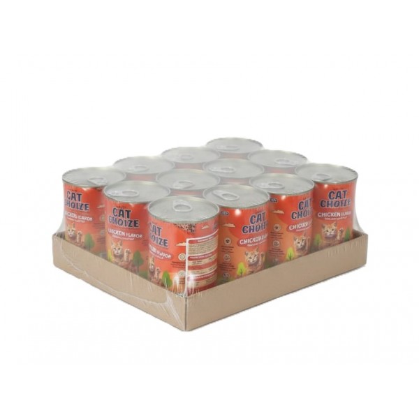 Cat Choize Kitten Wet Food Chicken Flavor 400g x 12 Cans – Soft Pâté Texture, High Protein, Taurine & Vitamin E, No Pork, No Added Preservatives – Complete Nutrition for Kittens