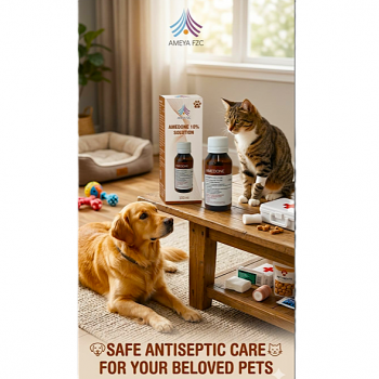 Amedone 10% Povidone-Iodine Antiseptic Solution 100ml – Fast-Acting, Sting-Free First Aid for Dogs, Cats & Horses | Cuts, Scrapes & Burns Treatment