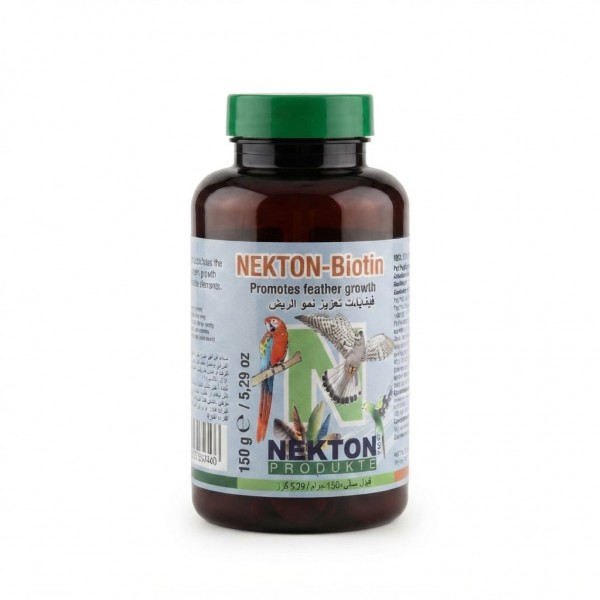 NEKTON-Biotin Bird Feather Growth Supplement Powder 150g | Water-Soluble Vitamin, Amino Acid & Trace Element Supplement for Parrots, Canaries, Finches & Ornamental Birds | Supports Healthy Feather Development During Molting NEKTON-Biotin Bird Feather Growth Supplement Powder 150g | Water-Soluble Vitamin, Amino Acid & Trace Element Supplement for Parrots, Canaries, Finches & Ornamental Birds | Supports Healthy Feather Development During Molting